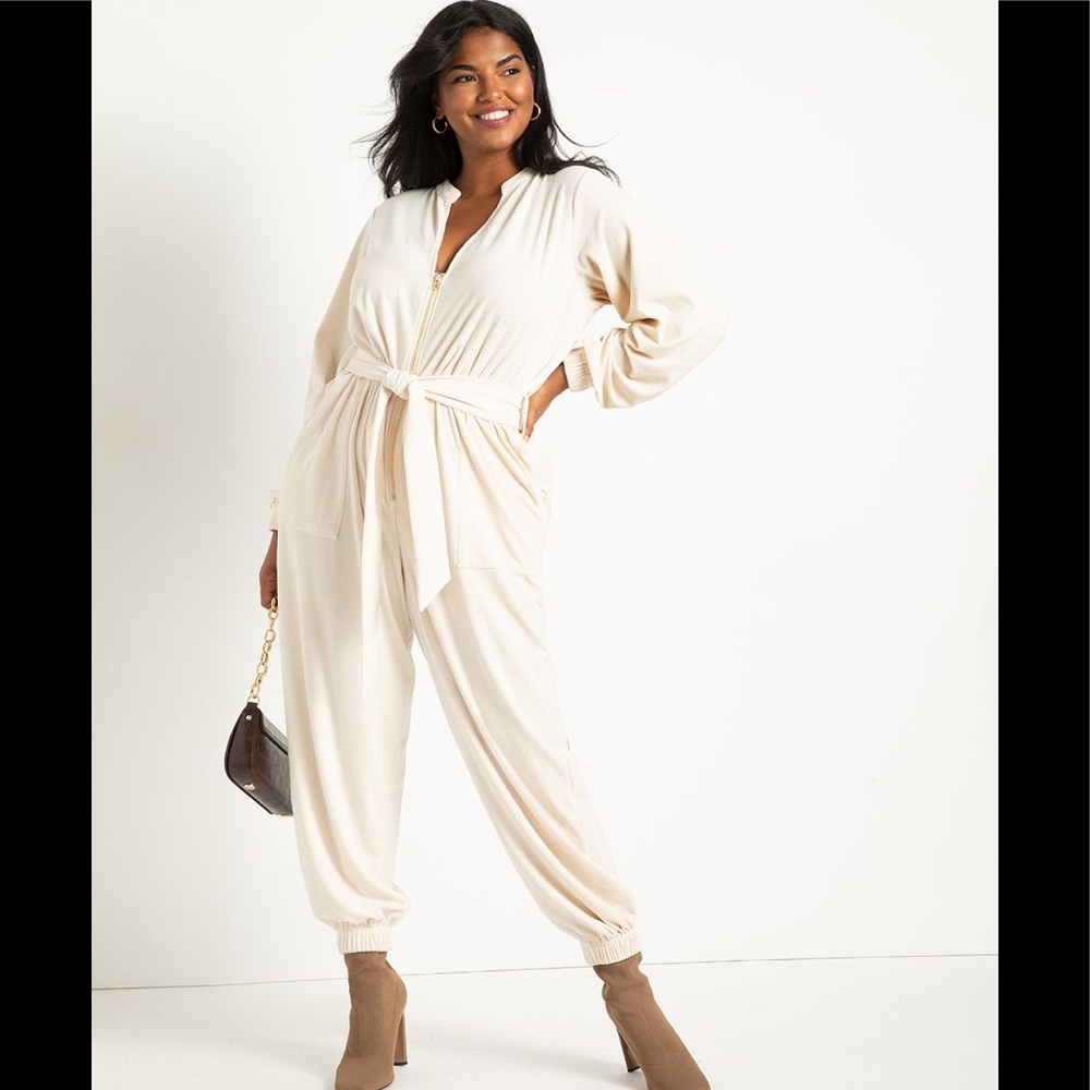 NWT SZ 18 ELOQUII CORDUROY JUMPSUIT